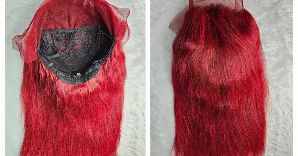 Red-Hair-Wig-1.webp Extensiones de cabello natural vs. sintético: cuál es mejor